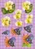 3D-Stanzbogen - Schmetterling auf Blume