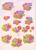 3D-Stanzbogen - Bunte Blumen