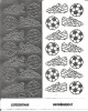 1 Stickerbogen - Motiv Fuballschuhe - silber