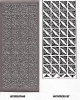 1 Stickerbogen - Eckmotive X - silber