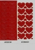 Sticker-Preisknaller,  1 Bogen Motiv Herzen - rot