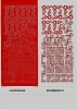 1 Bogen Sticker,  Motiv gemischte Elemente - rot