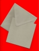 Viereckkarte mit passendem Briefumschlag - metallgrau