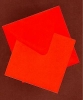 Viereckkarte mit passendem Briefumschlag - dunkelorange
