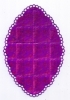 Zierdeckchen Hologramm - rosa-violett