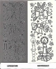 1 Bogen Sticker - Motiv Weihnachtsgestecke - silber