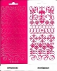1 Bogen Ziersticker - Motiv Rokokko - pink