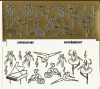 1 Bogen Ziersticker - Motiv Ballettmdchen - gold