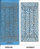 1 Bogen Ziersticker - Bordren- und Eckenmix - hellblau - gold