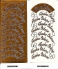 1 Bogen Ziersticker - Schriftzge im Bogendesign - Frohe Ostern