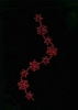 Zierkette - Motiv Schneekristalle - rot