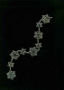 Zierkette - Motiv Schneekristalle - silber